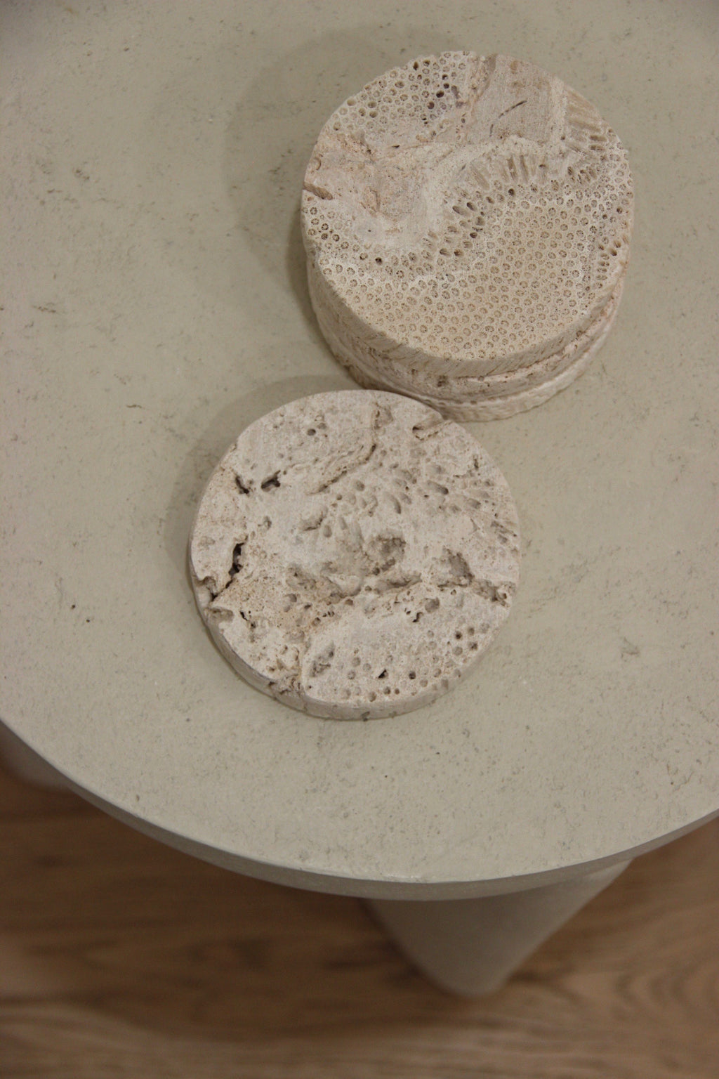 Round Coral Coasters