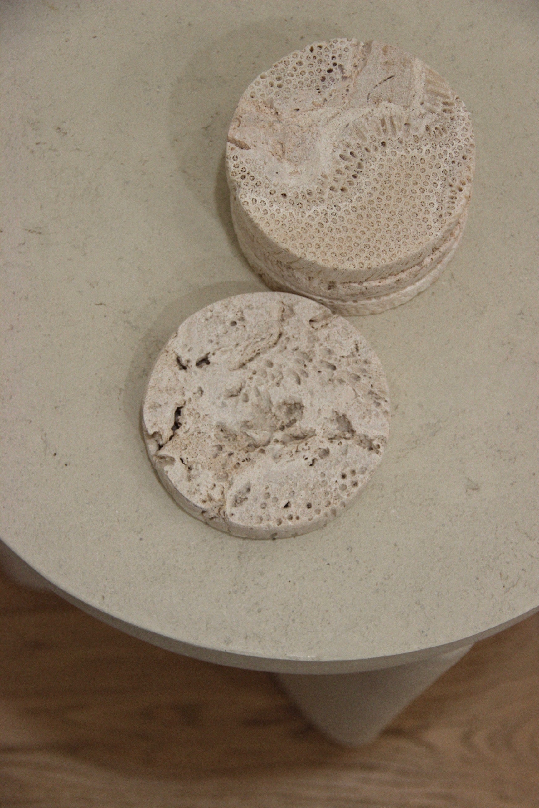 Round Coral Coasters
