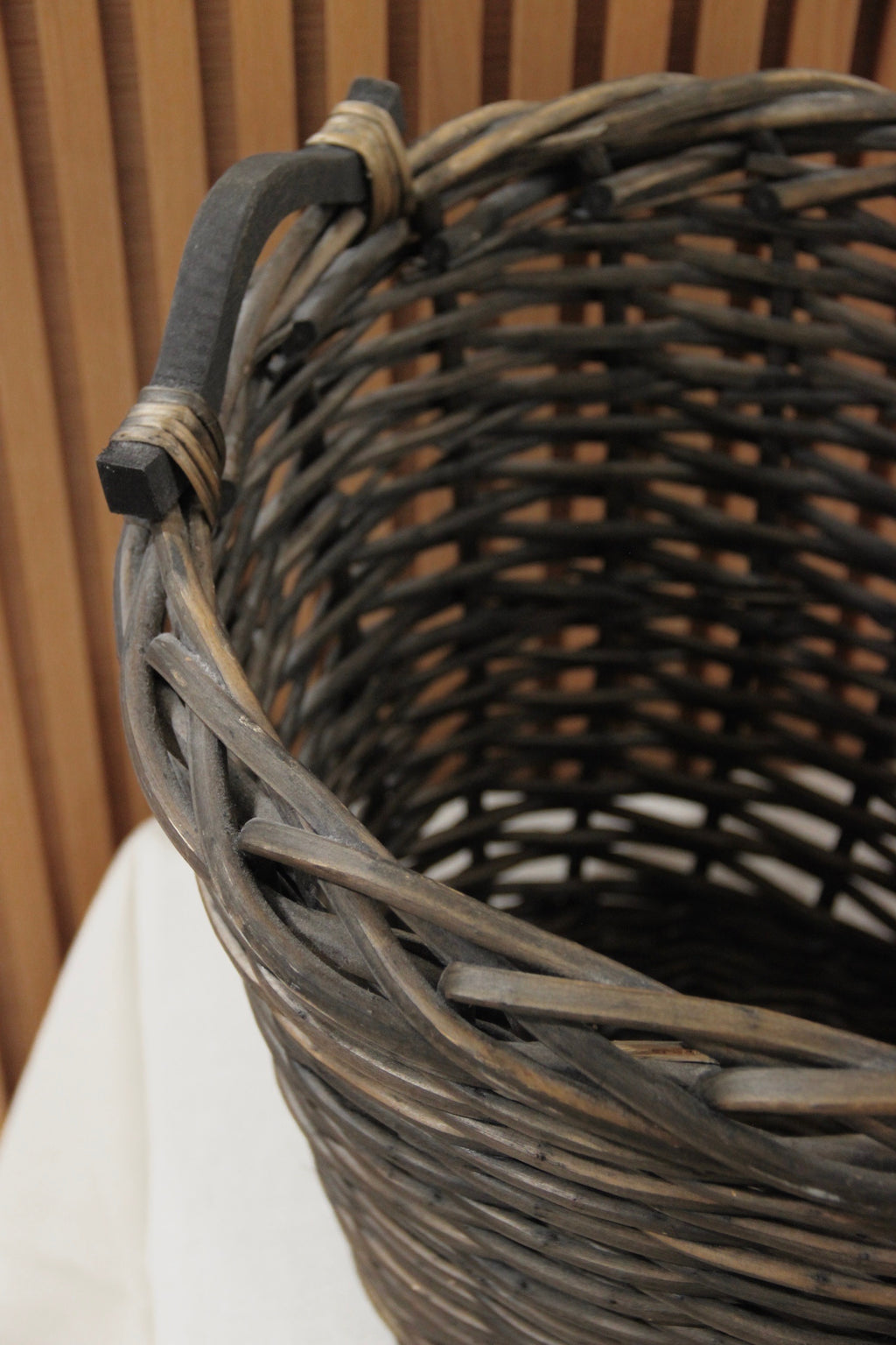 Vintage French Basket with Handles